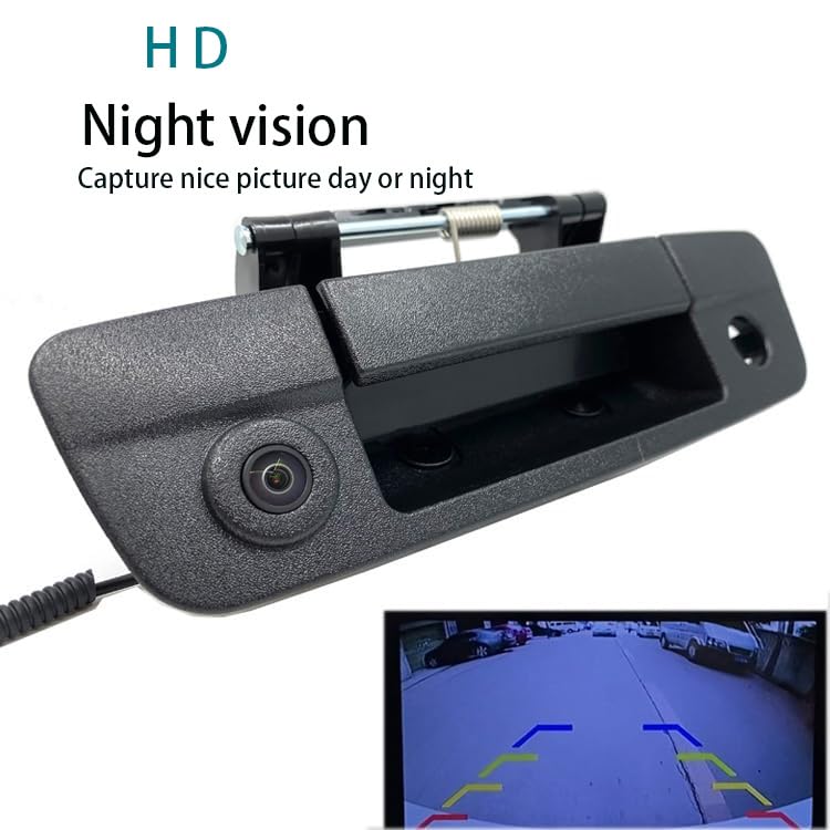 Image of Tailgate Handle Backup Rear View Reverse Camera for Dodge Ram 1500 (2009-2017) / 2500 3500 (2010-2017) Aftermarket Camera with RCA Connector