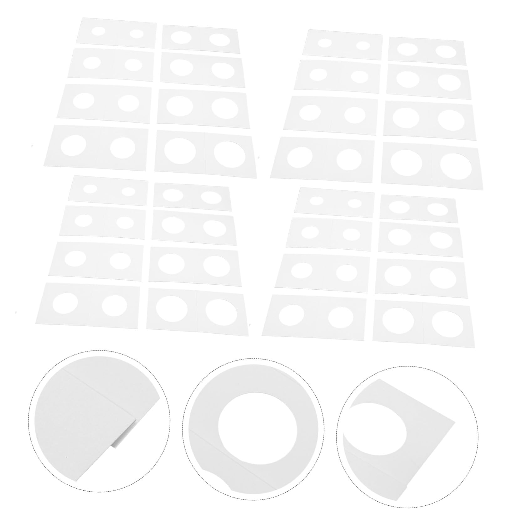 Coin Flips 400 Pezzi in Carta Bianco per Monete 17, 5-31, 5mm