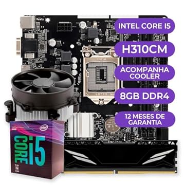 Kit Upgrade Gamer Intel I5-8500 + Cooler + Placa-Mãe + 8GB DDR4
