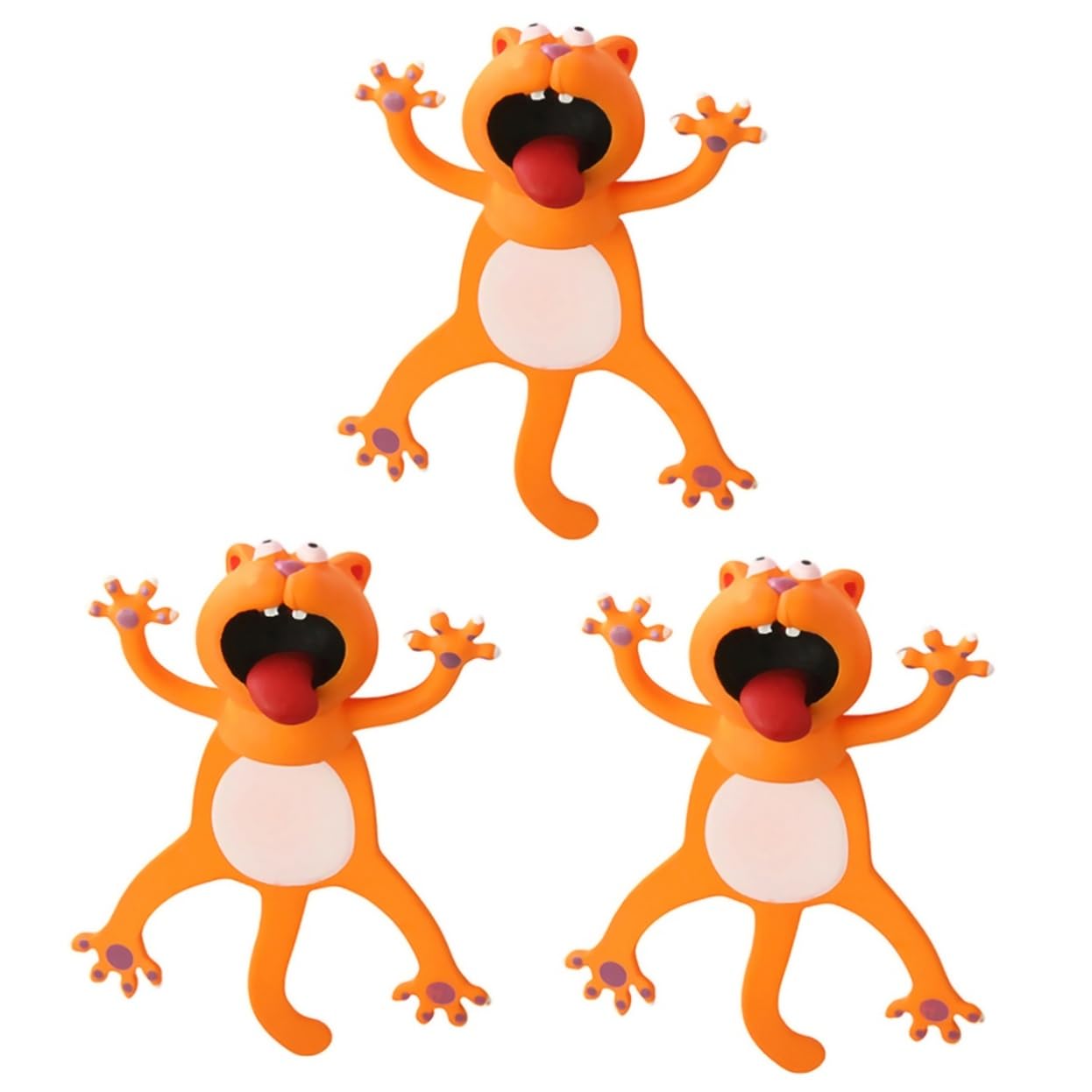 Housoutil 3 Stück Tier Lesezeichen aus PVC Lustige Cartoon Bookmarks für Schüler und und Kreatives Lesezubehör für Bücherliebhaber und Studenten