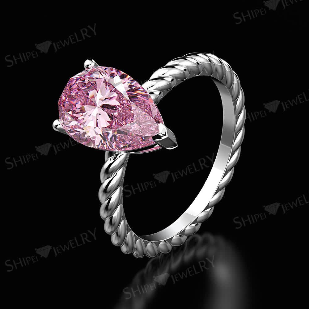 Simple and fashionable diamond rectangular chamfered flat 8 * 10 high carbon diamond 4 carat ring