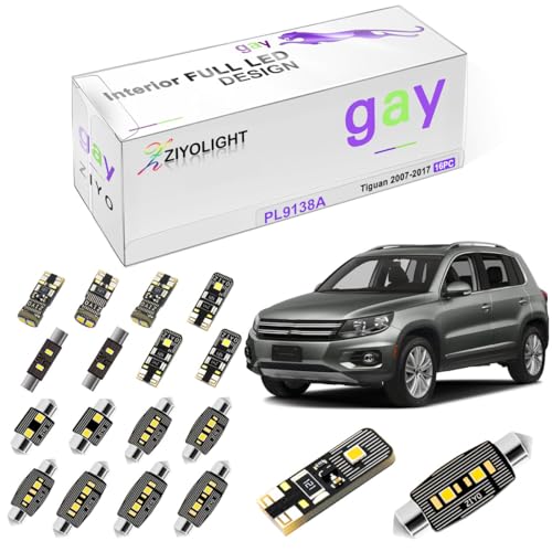 Kit de luces LED interiores para Volkswagen Tiguan 2007-2017 miniatura 1