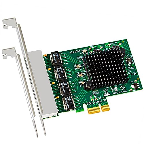 GLOTRENDS LE8204 Gigabit Network Card with 4 RJ45 Ports for Firewall, Soft Router, NAS Link Aggregation, Network Isolation, etc. by GLOTRENDS - Used condition - US$25.26