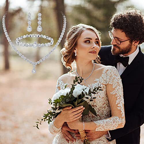 JeweBella Parure Sposa Gioielli Set per Donna