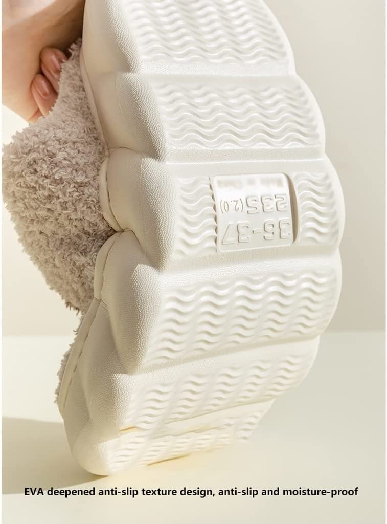 Zapatillas Zapatos de algodón ligeros y cómodos, zapatillas de casa antideslizantes antideslizantes de invierno para mujer, zapatillas suaves y esponjosas cálidas para mujer Zapatos de algodón