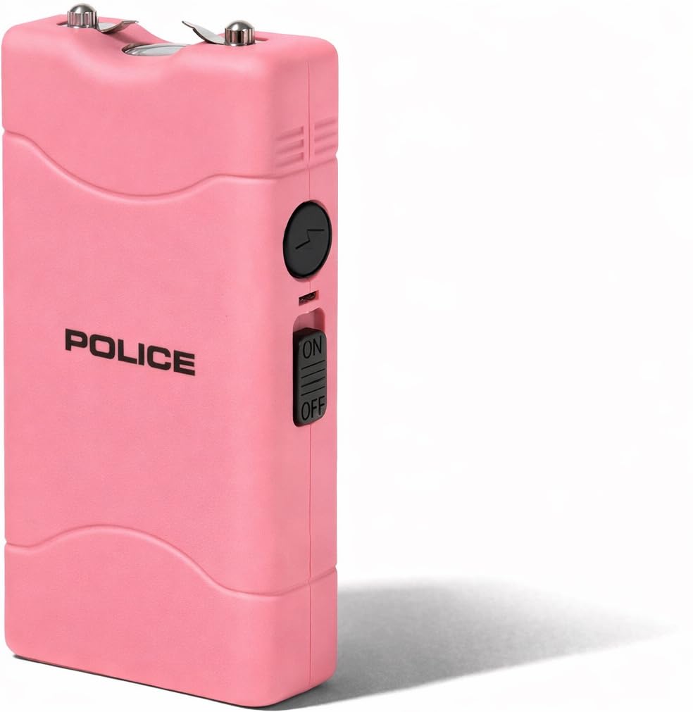 Stun Gun for Self Defense 800 – High Voltage Mini Rechargeable with LED Flashlight, Compact & Heavy Duty – Personal Security for Women – Pink