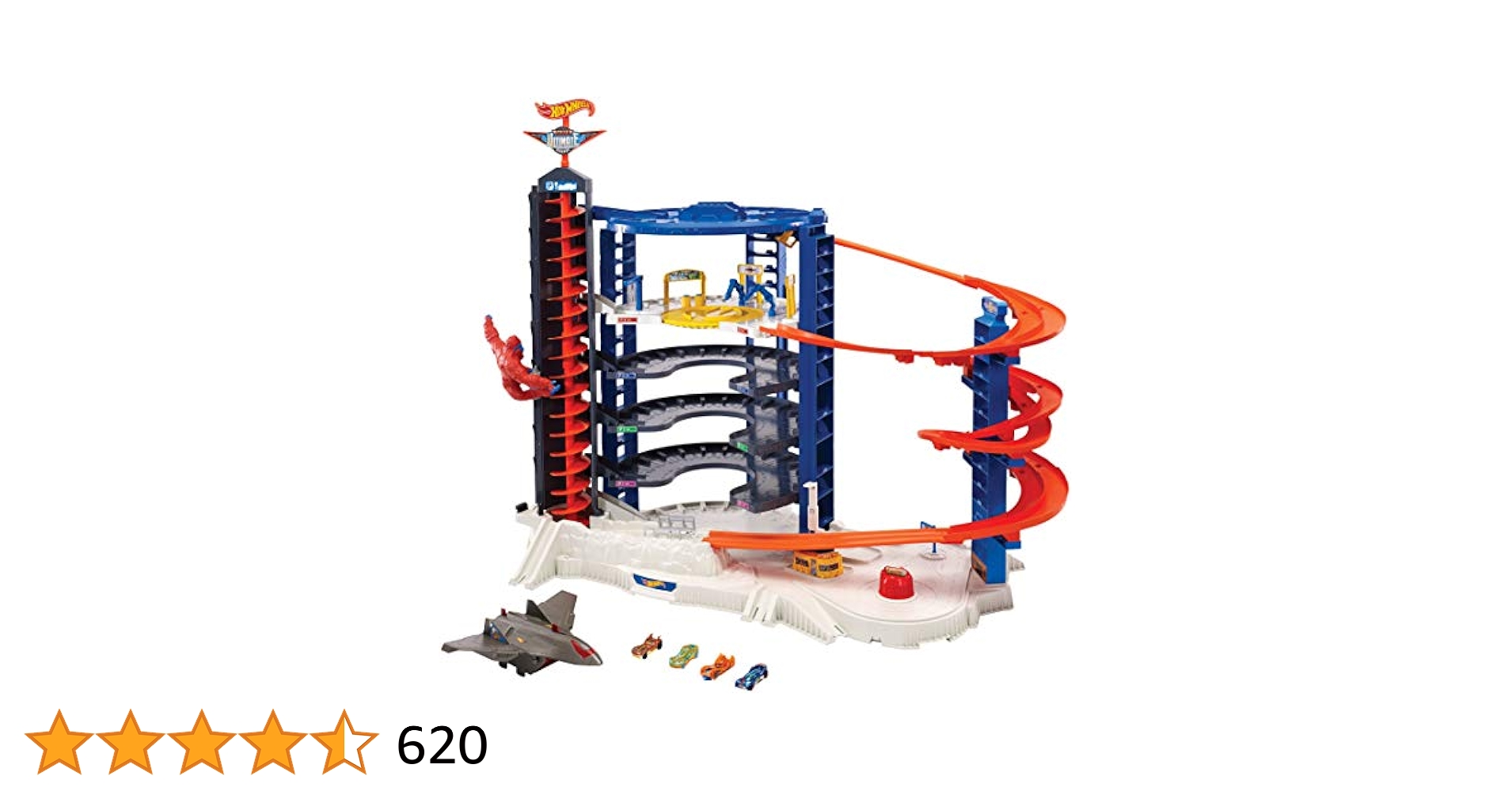 Hot Wheels スーパーアルティメットガレージ Amazon.com: Hot Wheels Track Set with 4 1:64 Scale Toy Cars