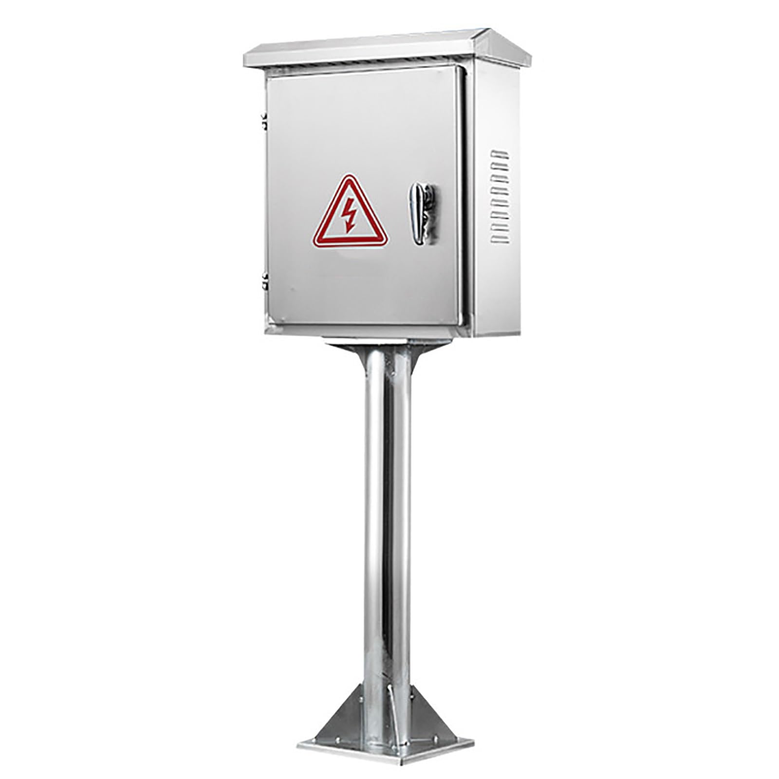 Wodoszczelna Obudowa Elektryczna ze Stali Nierdzewnej 304 | Wolnostojąca Szafka Rozdzielcza na Słupku (Wysokość 100 cm) ze Wzmocnionymi Zamkami i Zawiasami(40x30x18cm/16x12x7in)