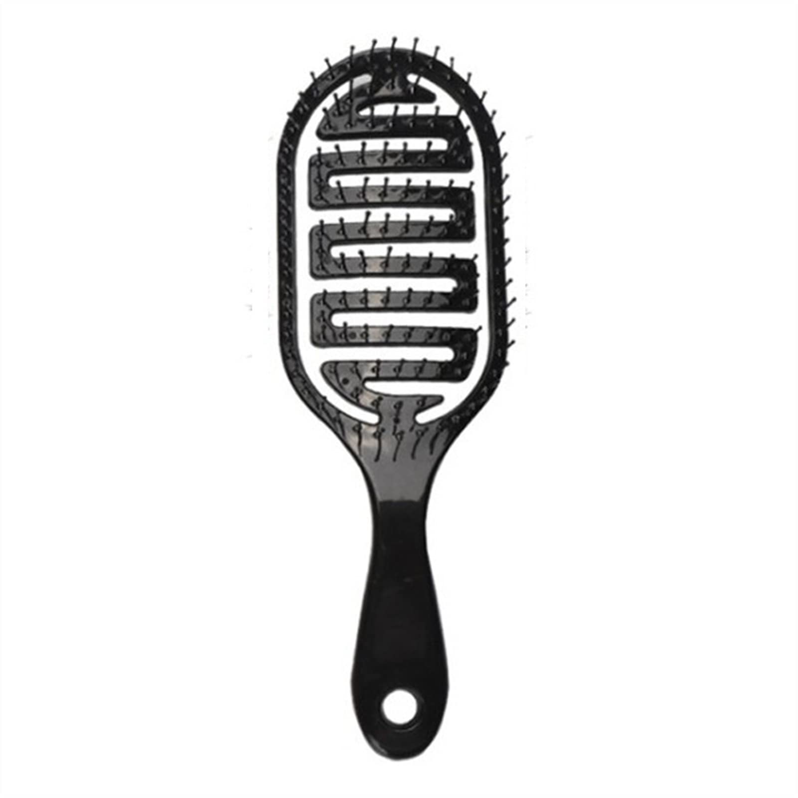 ADERFETBI Hair Comb Hair Brush Woman Comb Head Leather Massage Combing Salon Hairdressing Tool Wet Roller Hairbrush Men's and Women's Care(A)