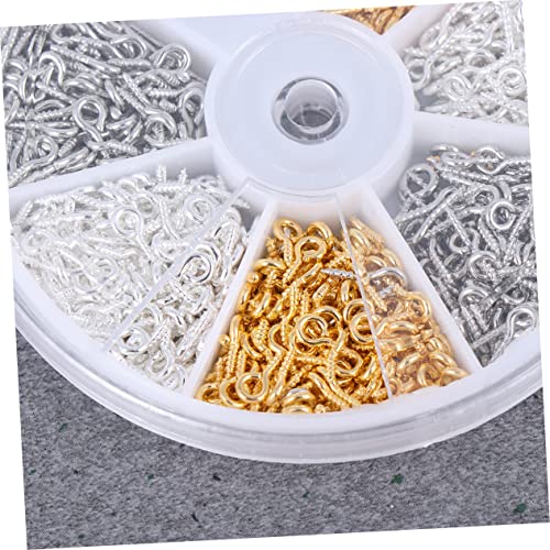OSOLADY 1 Pack Sheep Eye Screws Set 900 Pcs Mixed Color Screw for DIY Jewelry Decor