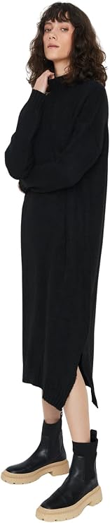 Trendyol Women Design Maxi Basic Regular Knitwear Dress