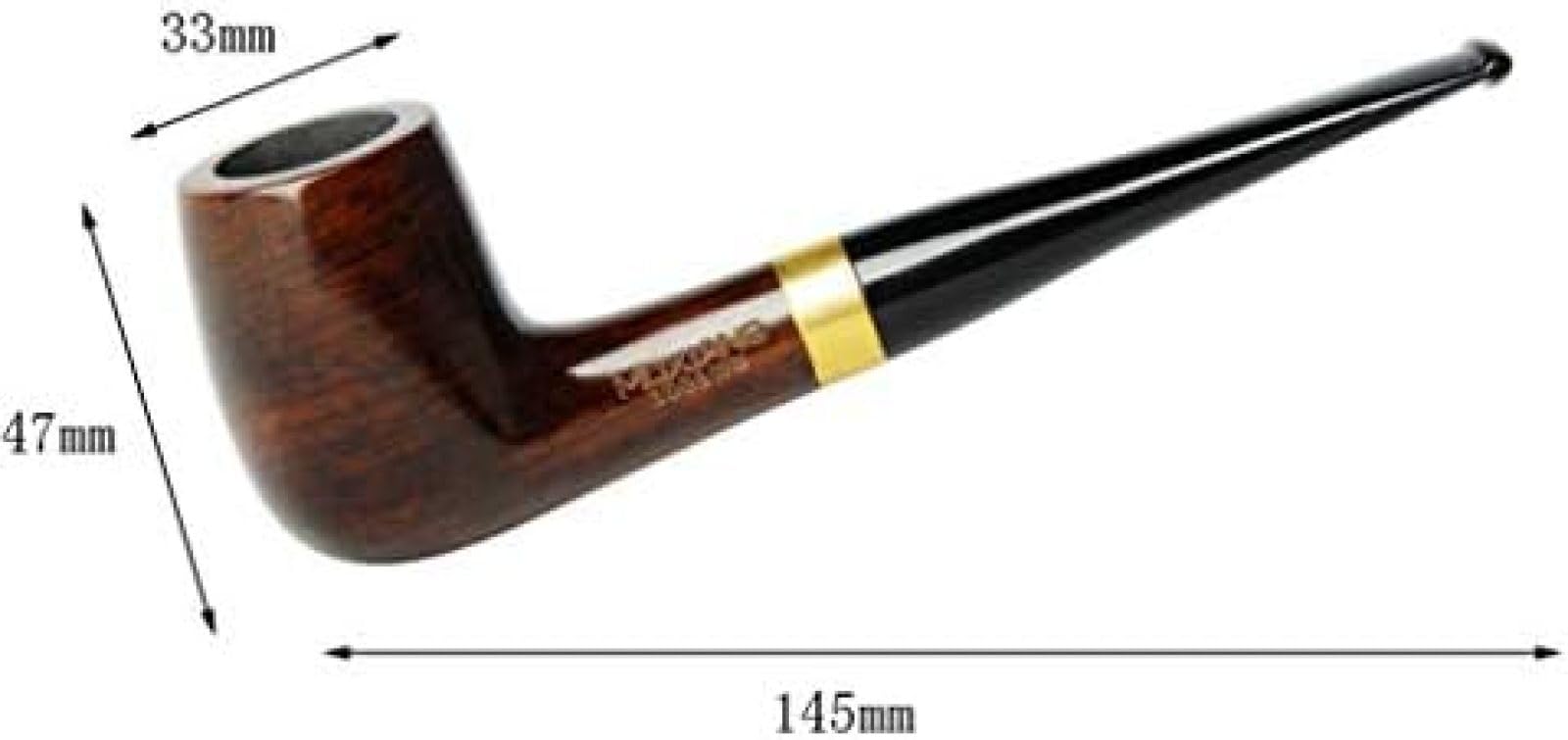 Pipa De Tabaco Con Filtro De Carbón Activado De 9MM Y Mango Recto De Ébano, Pipa De Tabaco Para Hombres,Bonny369