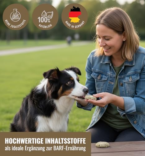 RiNa`s PANSEN-Mix (110g) | Gefriergetrocknete Hundesnacks aus Rindfleisch, Pansen & Knorpel | Lang haltbar | Proteinreich & ohne Zusätze | In Wasser aufweichen oder als Trockenleckerli