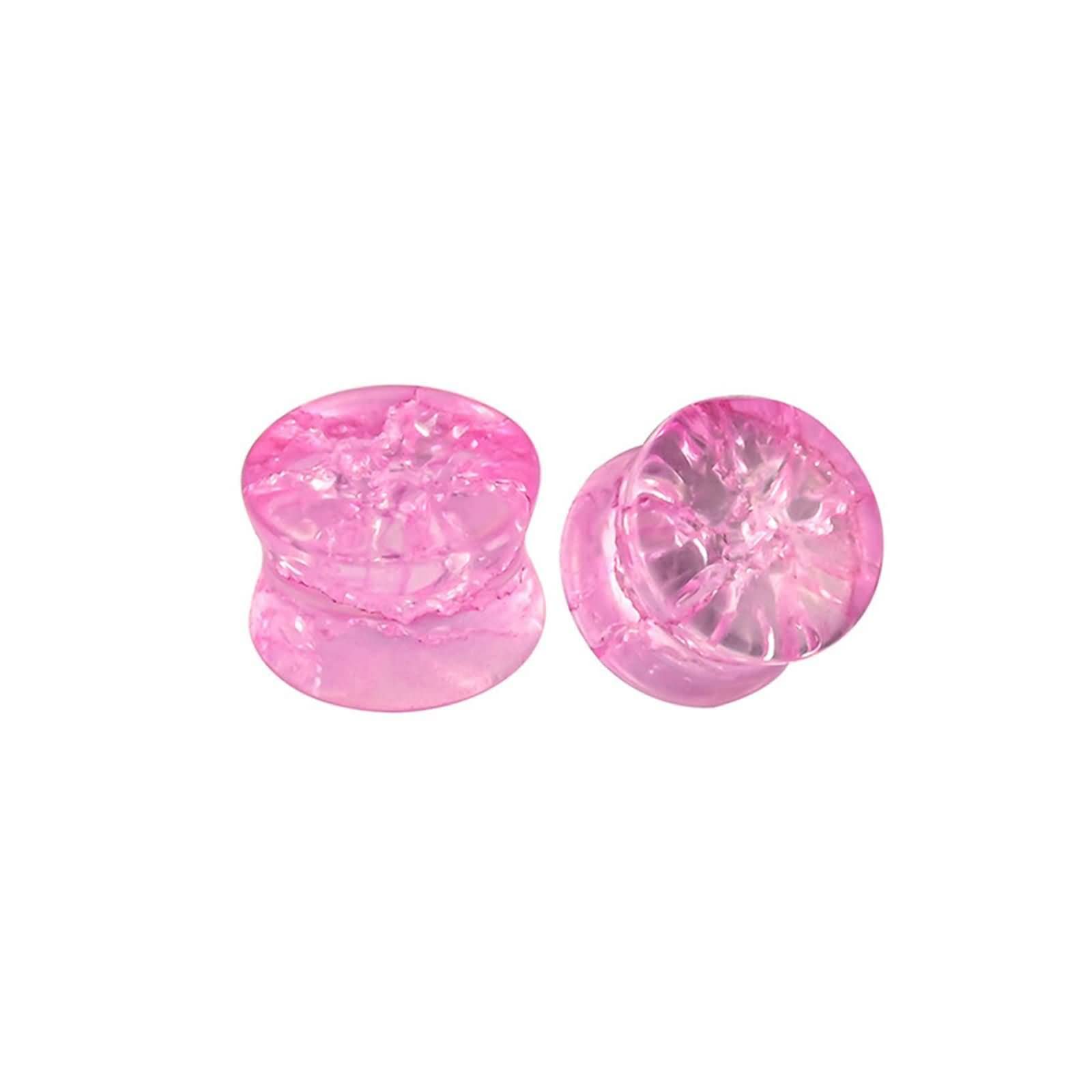 Daesar Ohr Plug 6-16MM, Piercing Tunnel Glas mit Gemustert Ohr Expander Set Tunnel Ohrringe
