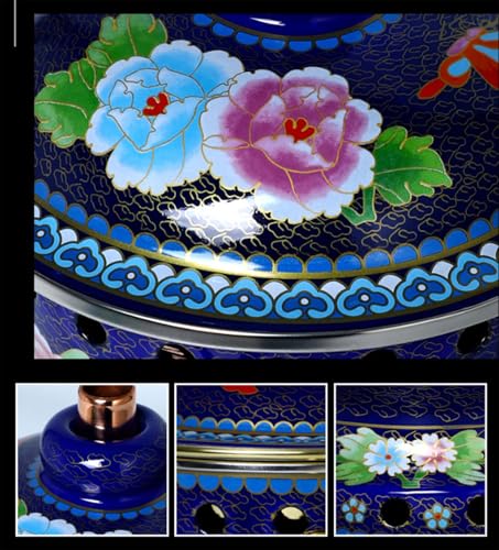Olla china tradicional para alcohol de cobre esmaltada miniatura 5
