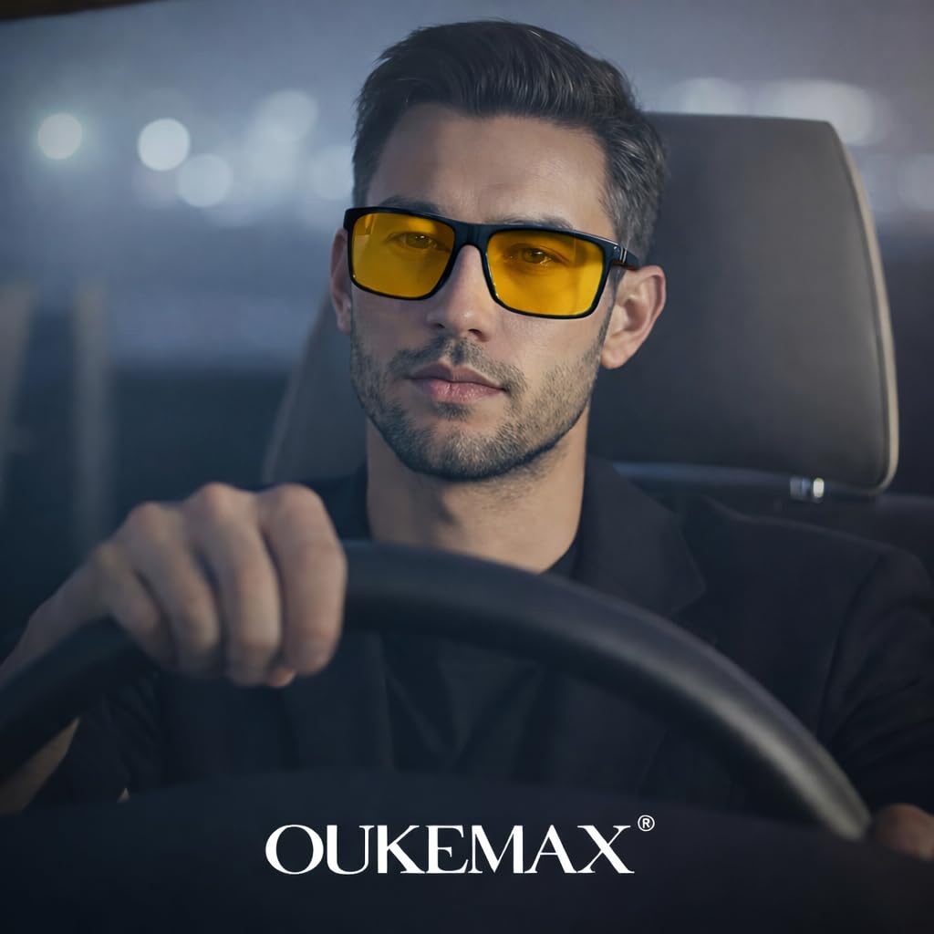 Gafas de sol polarizadas para hombre y mujer: gafas de sol para hombre, para conducir, deportes, pesca, con protección UV, paquete de 3, Visión nocturna/visión nocturna/visión nocturna, Medium