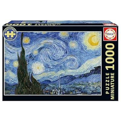 Educa - Puzzle de 1000 Piezas para Adultos más pequeño del Mundo | Noche Estrellada Miniature. Medidas: 30 x 46 cm. A Partir de 14 años  20247 