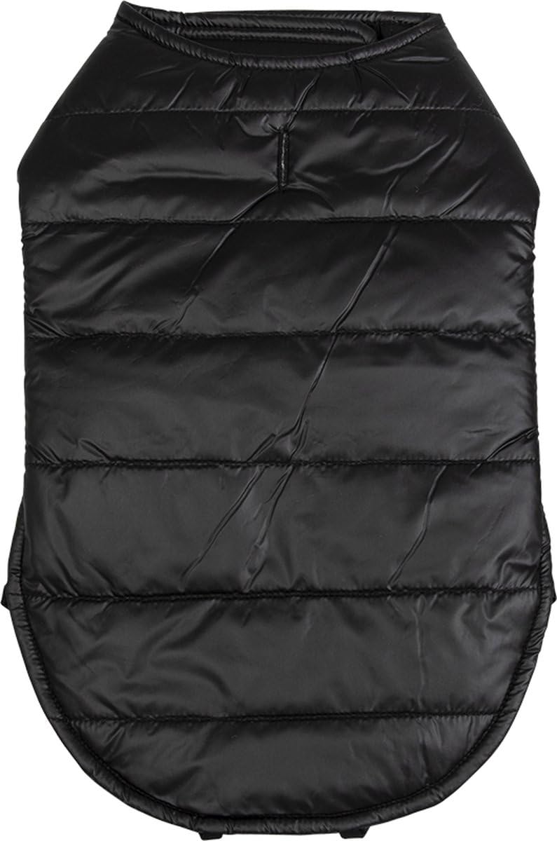 JACK AND VANILLA, Expedition Lightweight Insulated Modern Winter Jacket for Outdoor Adventures with Zip Pockets and Adjustable Hood Size XS Black