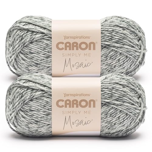 Image of Caron Simply Me Mosaic Yarn for Crocheting & Knitting, Night Sky, 2-Pack