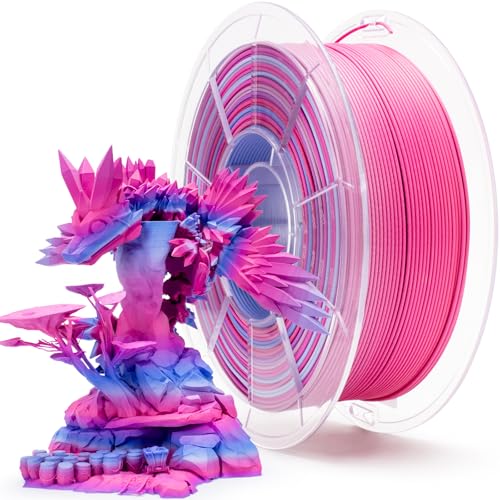 Image of ZIRO Fast Color Changing PLA, Matte Multi Colors Filament 1.75mm, Matte Rainbow 3D Printer Filament, Dimensional Accuracy + /-0.03mm, Fit Most 3D Printers, 1KG / 2.2lbs Spool, Dreamy Dusk