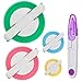 Kit de herramientas para hacer pompones, 4 tamaños diferentes, para hacer pompones, para hacer bolas, tejer, manualidades, tejer lana, tejer, hacer punto, con tijeras para cortar hilos
