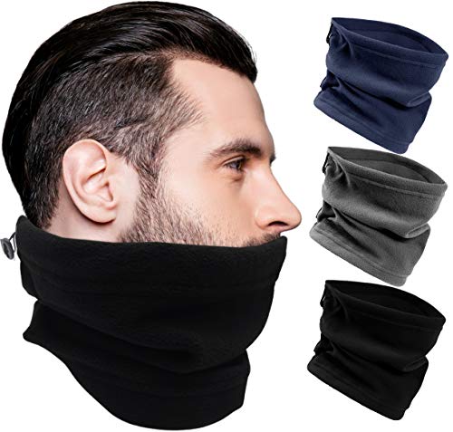 48 Pack Thermal Neck warmer, Warm Winter Scarf Tube Buff Gaiter, Adjustable Soft Fleece, Bulk2