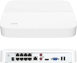 Tenda Surveillance Video Recorders 8 Channel 4K POE NVR, 8MP CCTV Camera System Network Video NVR Recorder, Remote Alarm, Max up to 10 TB Hard Drive for 24/7 Recording (NO HDD), N6P-8H White