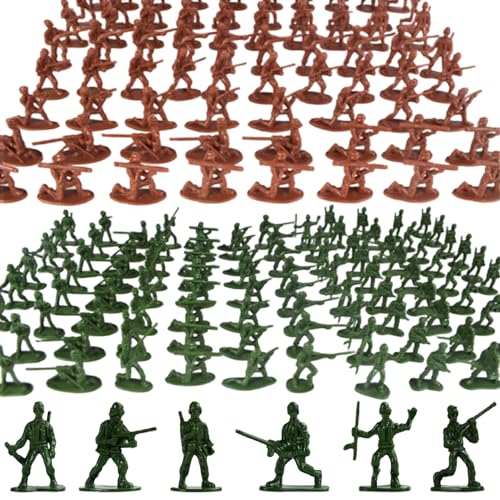 Otbushit 200 pièces en Plastique armée Hommes 12 modèles Mixtes Jouets Soldats Figurines d'action Jeu imaginatif pour Les Enfants de 3 Ans