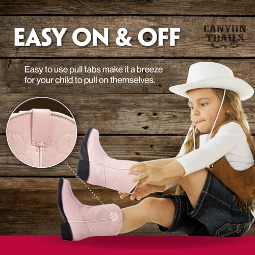 Canyon Trails CT-101-BRN-8T Premium Kids Cowboy Boots thumb #3