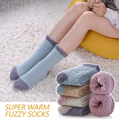 Image of MQELONG Womens Super Soft Fuzzy Cozy Home Sleeping Socks Microfiber Winter Warm Slipper Socks
