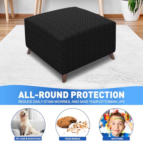 Funda para taburete de almacenamiento rectangular MAXIJIN protectora de muebles lavable pequeña 3