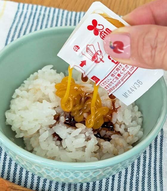 Donki Limited Japanese Soy Sauce and Egg flavored TKG Sauce Packets (8 Packets Per Box) Tamago Kake Gohan Flavor - Quick Meal Sauces – Snap, Pour & Enjoy – Ready to Eat - Easy to Carry Anywhere!