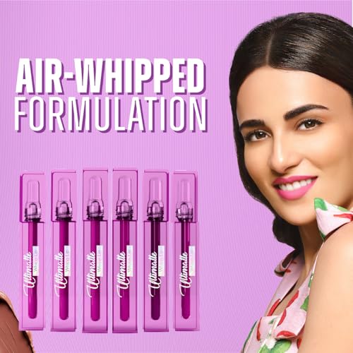 Image of Blue Heaven Ultimatte Whipp Lip Liquid Lipstick Waterproof Infused with Cocoa Butter & Rosehip Oil | Hydrating | Airy Mousse Texture | Soft Matte Finish | Intensely Pigmented | Velvet Brown | 3 ML
