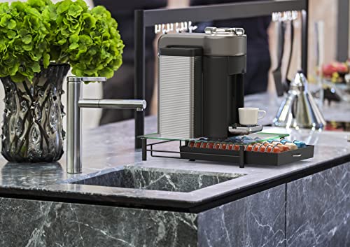Image of Deco Brothers Tempered Glass Vertuo Pod Holder, Fits 28 Large /56 Small Pods | Compatible with Nespresso Capsule, Black