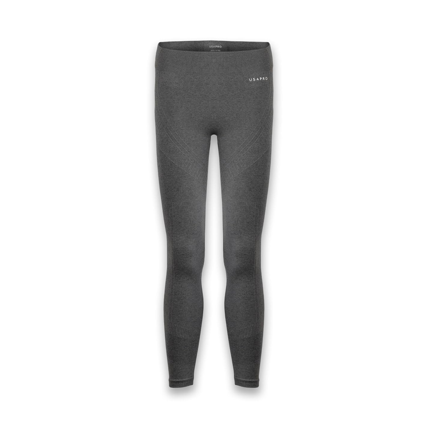 USA Pro Kids Junior Seamless Tights Charcoal 11-12 Years