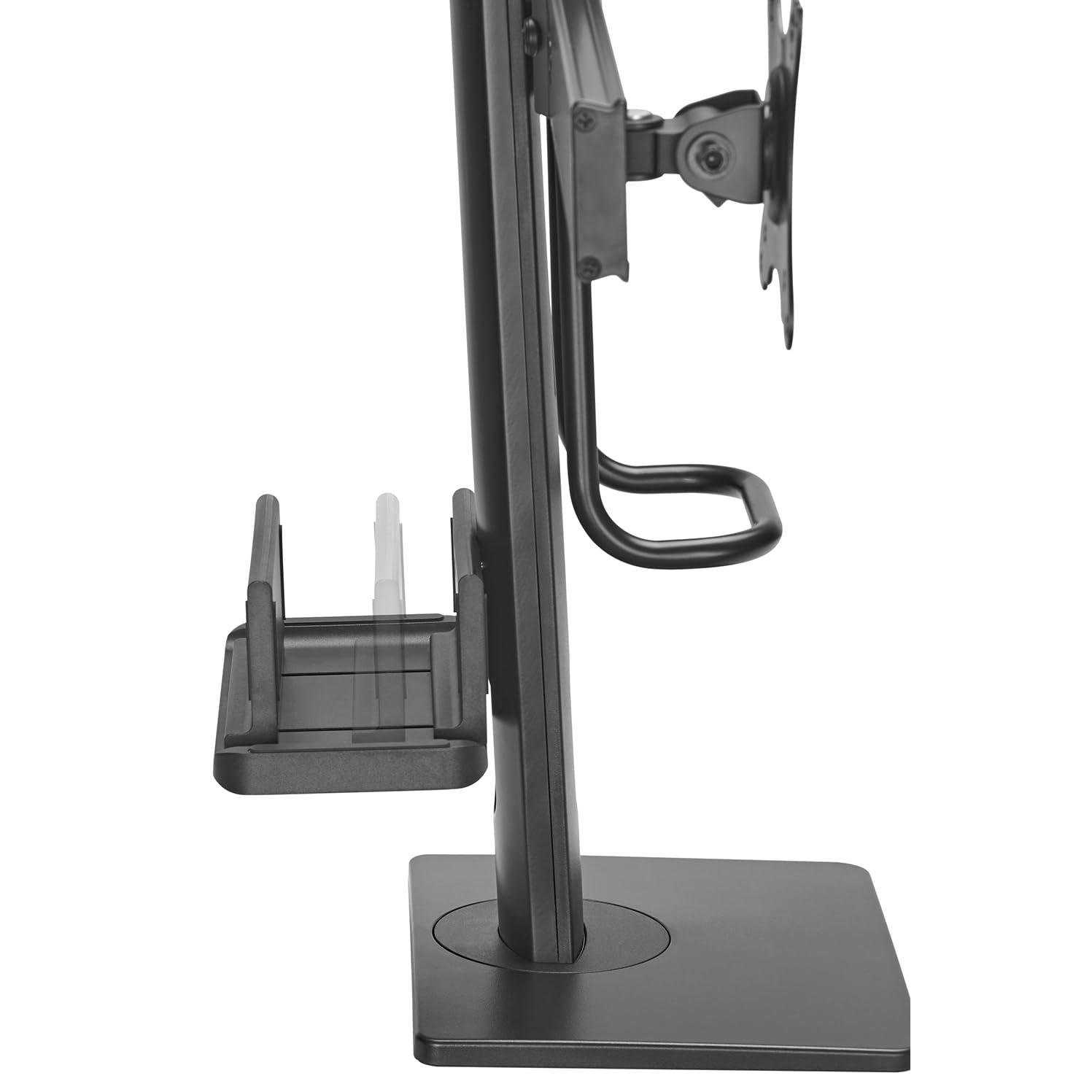 myWall Höhenverstellbarer Tischständer für 2 Flachbildschirme 17" - 27", Belastung 2-6 kg (Pro Bildschirm), VESA
