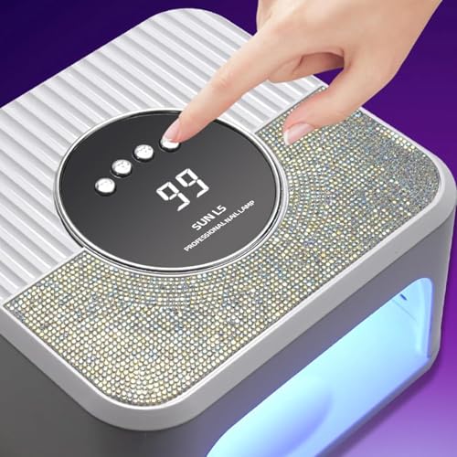 Image of COSTICA 268W UV LED Nail Lamp for Gel Polish | Professional Nail Dryer with 45 LED Beads Auto Sensor & 4 Timers | Fast Curing UV Light for Nail Art Manicure Pedicure (White,Pink) (L5 Nail Dryer)