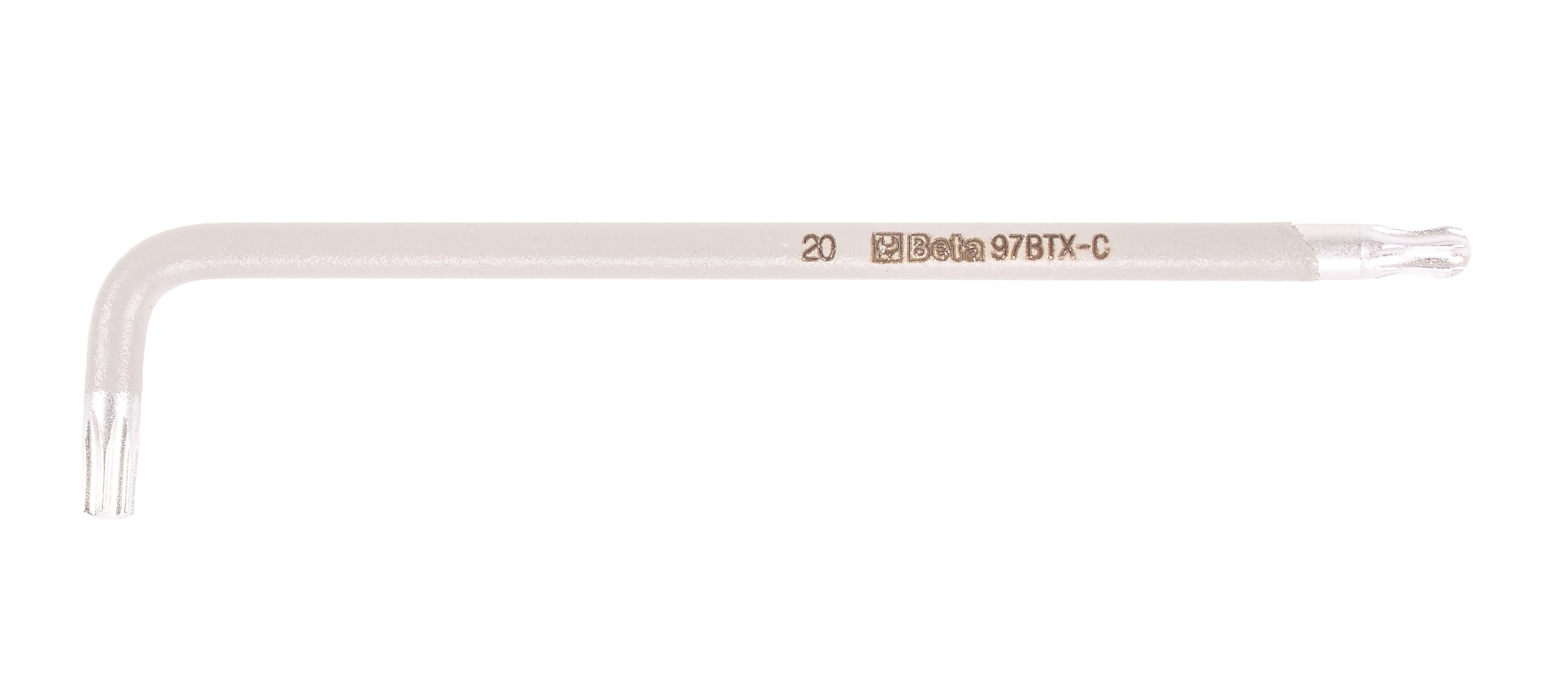 BETA 97BTX-C/SC8 - Serie di 8 chiavi maschio piegate colorate con un'estremità sferica per viti con impronta Torx