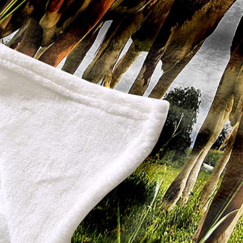 Couverture flanelle vache impression 3D finition haut de gamme - 3