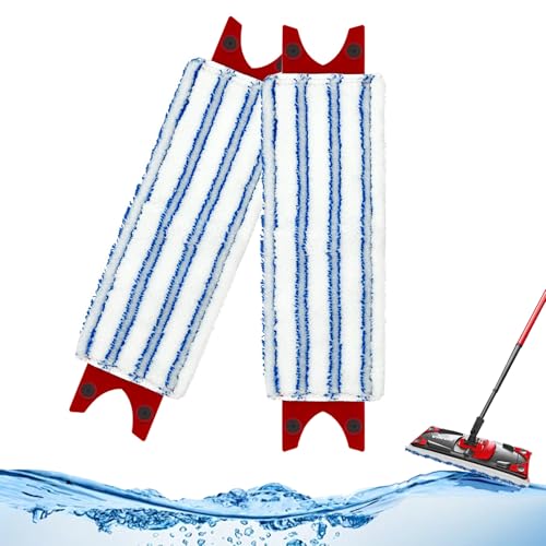HTTYHT 2 Piezas para Vileda Ultramax Mopa Recambio Fregona Kit,46x14cm Recambio Mopa Recambios de Fregona Lavable en la Lavadora para Limpia tu Piso, Polvo Manchas Sucias