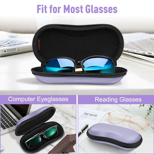 Image of FINTIE Sunglasses Case, Hard EVA Shell Shockproof Sport Glasses Case with Metal Carabiner Travel Zipper Eyeglasses Holder
