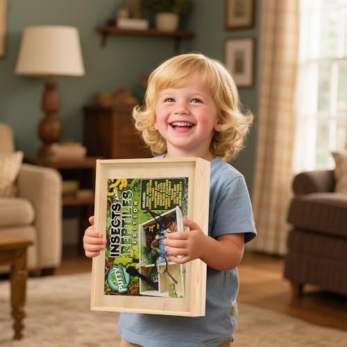 Image of Insects and Reptiles Putty Explorers Educational Sensory Kit Wooden Play Box Bugs Snakes Science Life Moldable Sand Kit STEM Educational Toys Science Teacher Classroom Gifts Lizards Volcano Easter