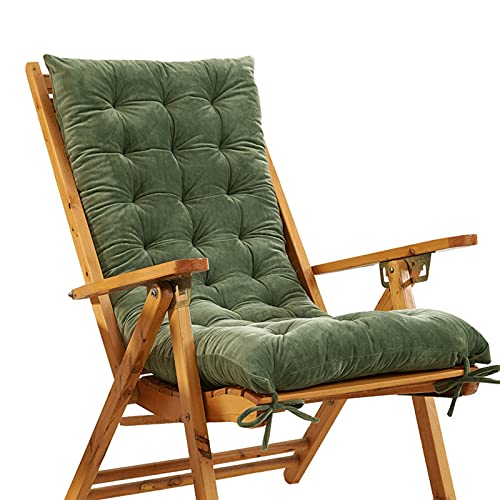 Cojín de terciopelo dorado para silla mecedora, cojín de respaldo suave para jardín, interior y exterior, colchoneta reclinable universal, 48 x 120 cm / 48 x 150 cm