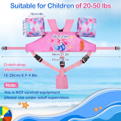 Image of MoKo Toddler Arm Floaties 20-50lbs, Swim Vest Water Wings for Kids Pool