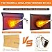 Fireproof Bag with 5200℉ Thermal Insulated, Waterproof Fireproof Box with Zipper, Fireproof Money Bag for Cash, Fireproof Safe Bags for Home Safe Bank Valuable Documents (13.9