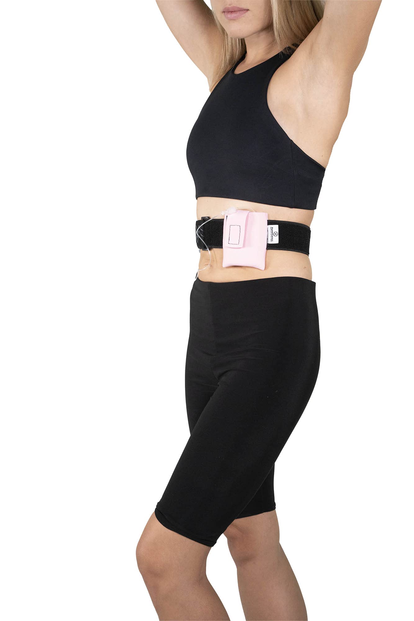 Pumpcases Adjustable Rose Insulin Pump Belt – Diabetic Insulin Pump Stretch Band – Waist Belt Insulin Pump Case – Compatible with Medtronic 780G – Assembled in the USA (Medium)