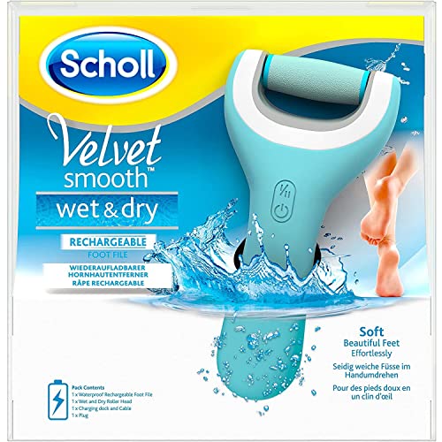 Scholl - Velvet Smooth Express Pedi - Râpe Electrique anti-callosités pour les pieds - Etanche et Rechargeable