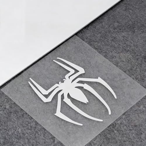 Image of 3D Spider Chrome Emblem Badge Sticker Decoration for Car, Truck, Motorcycle, RV, Scooter, SUV, Door, Window (White Style A)