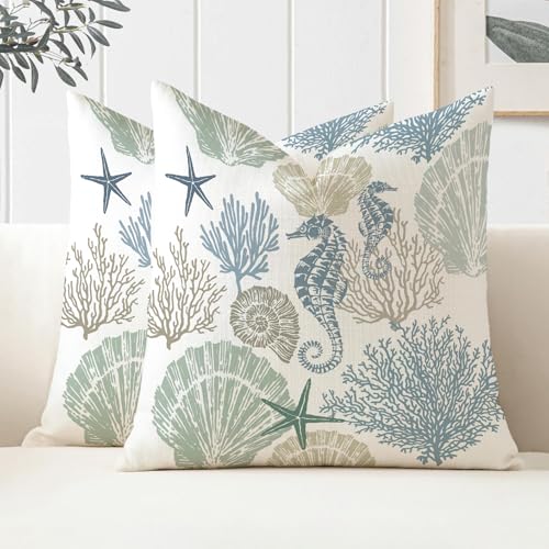 Miuyunya 2er Set Outdoor Kissenbezüge Maritim