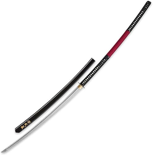 Musashi - Espada Samurai larga templada de arcilla de acero al carbono Nagamaki 1045